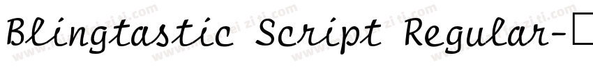 Blingtastic Script Regular字体转换